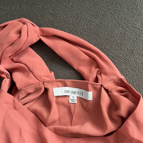 Pink Sleeveless High Neck Mini Dress - Picture 4 of 7